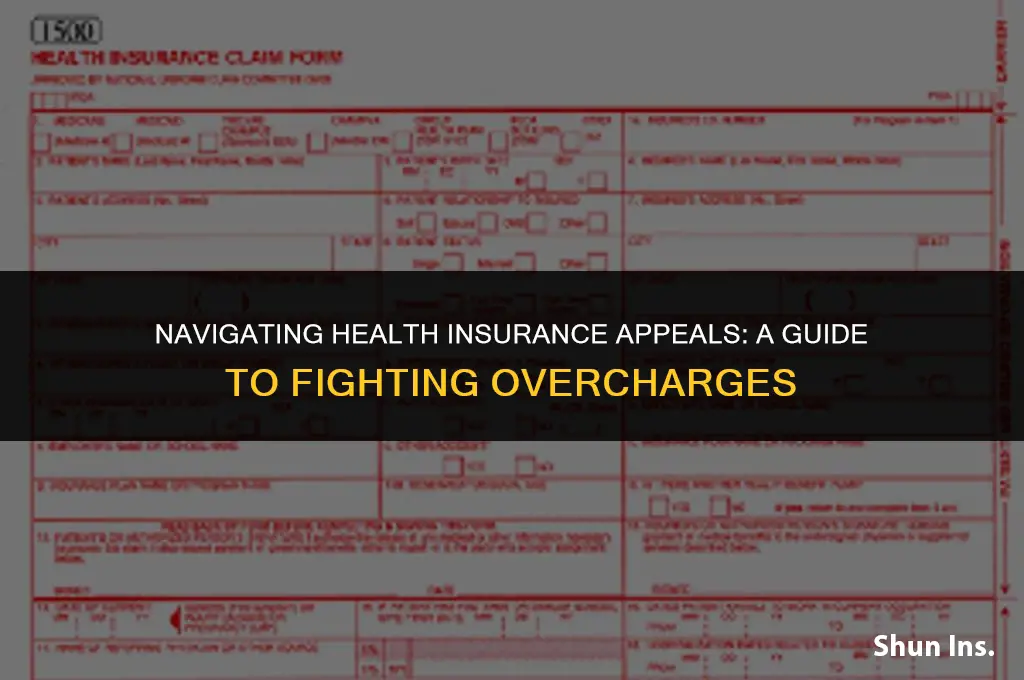 how to write a health insurance appeal when overcharged