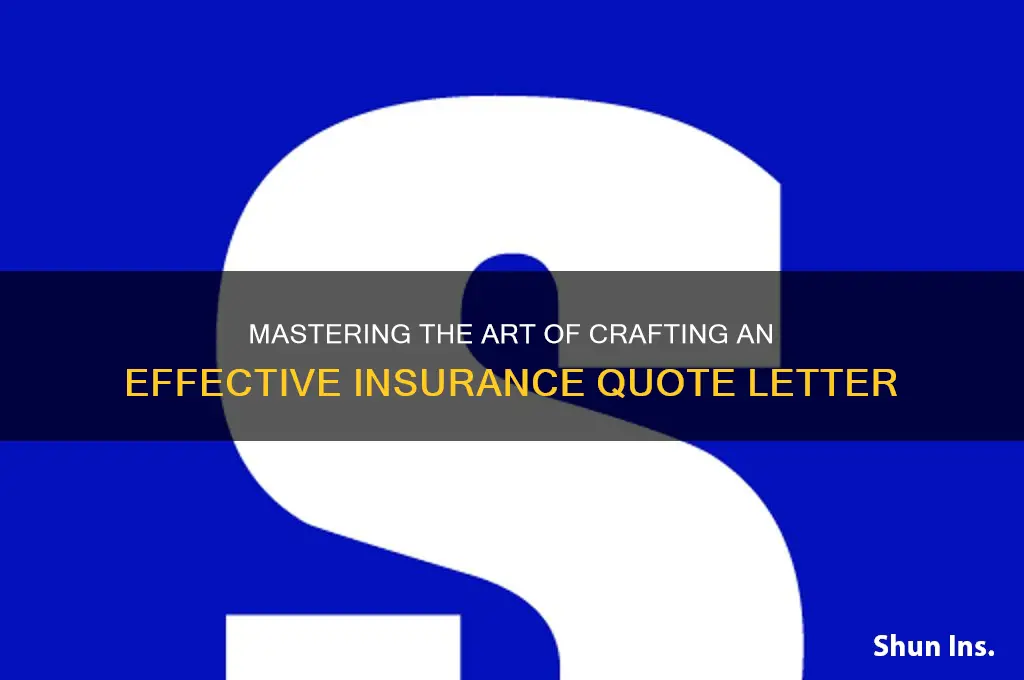 how to write a insurance quote letter