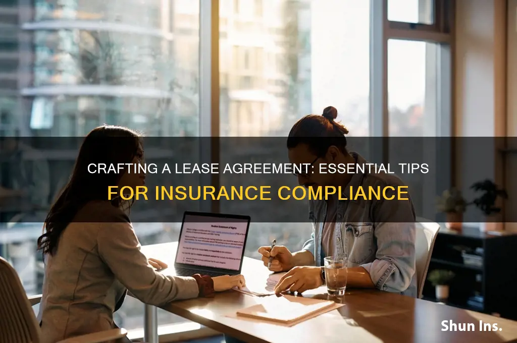 how to write a lease for insurance