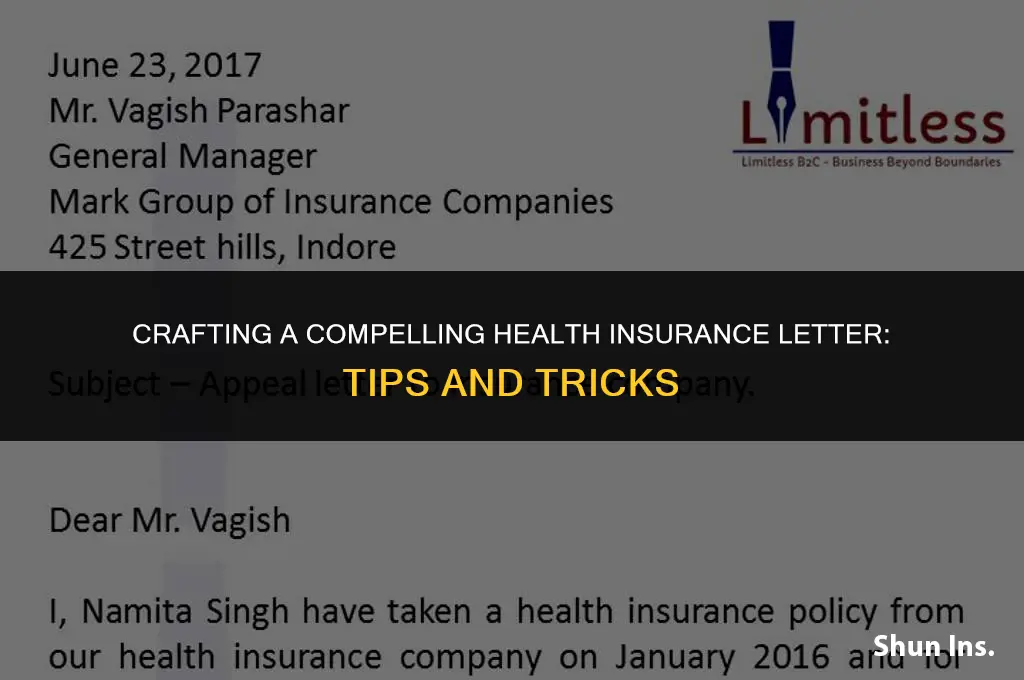 how to write a letter for health insurance