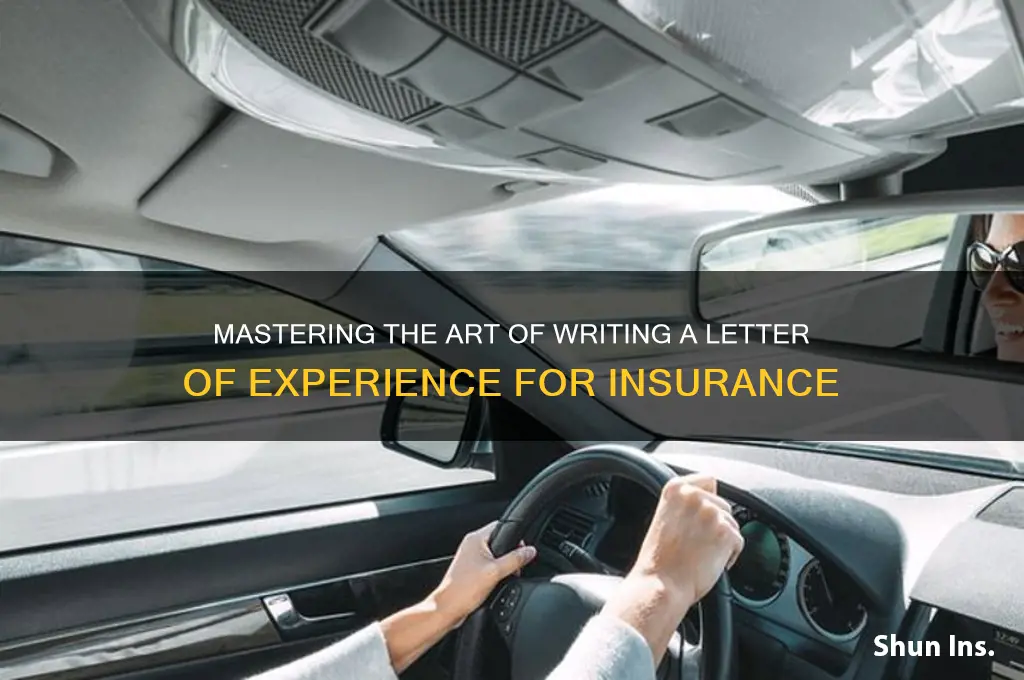 how to write a letter of experience for insurance