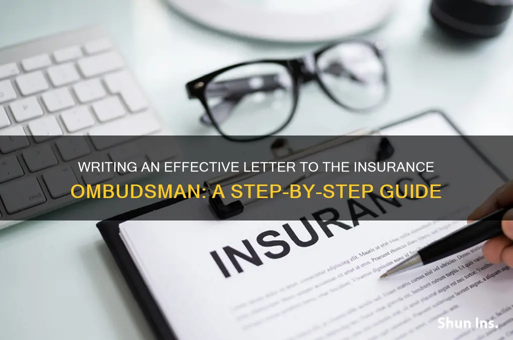 how to write a letter to insurance ombudsman