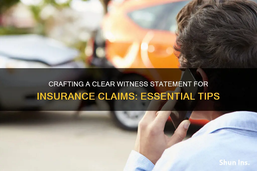 how to write a witness statement for insurance