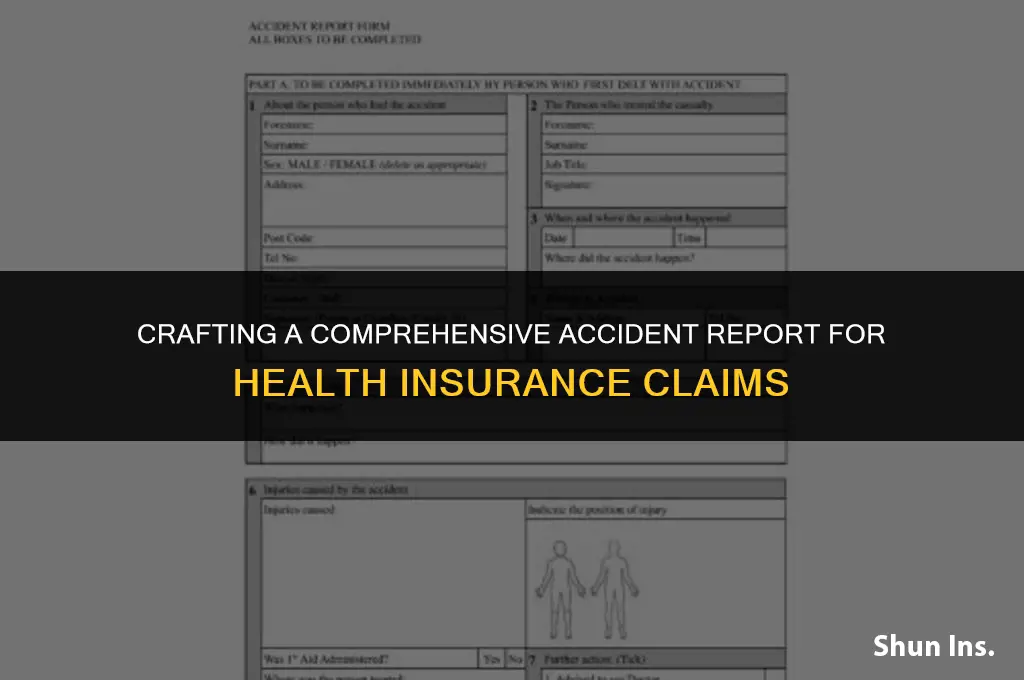 how to write accident report health insurance