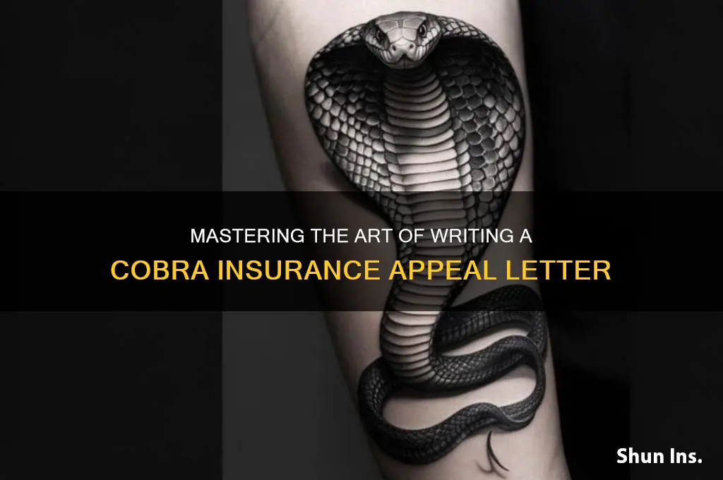 how to write an appeal letter for cobra insurance