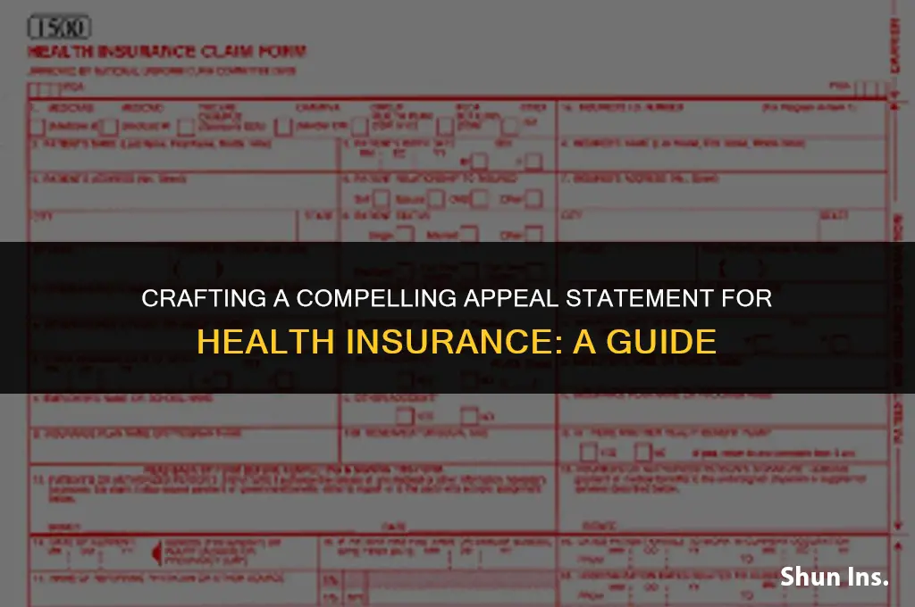 how to write an appeal statement for health insurance