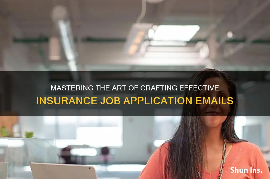 how to write an email for the insurance job