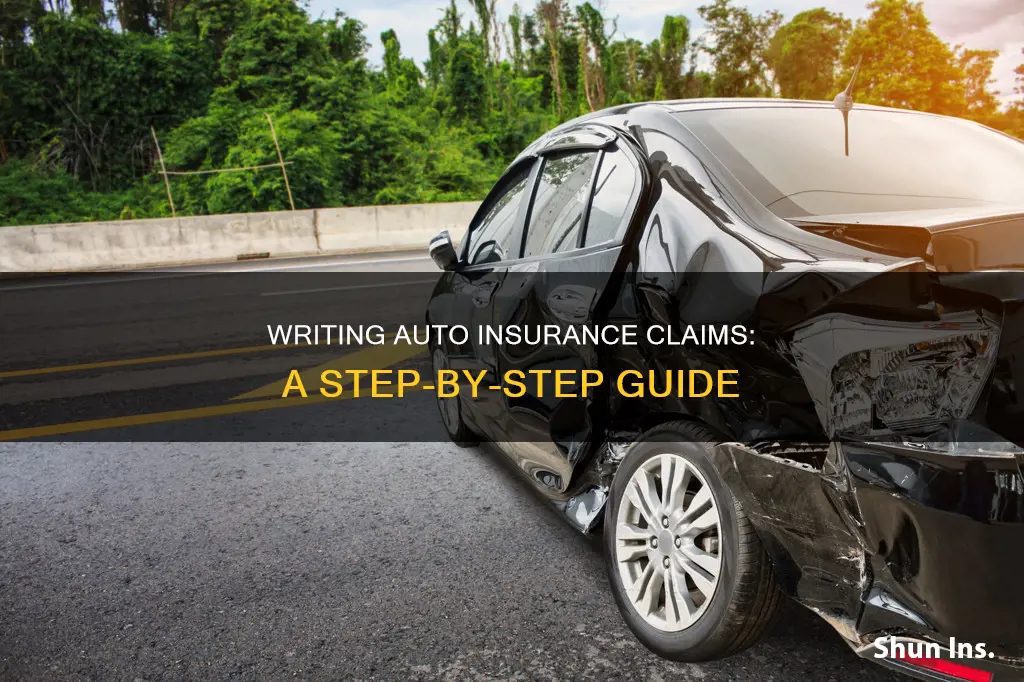 how to write an estimate for an auto insurance claim