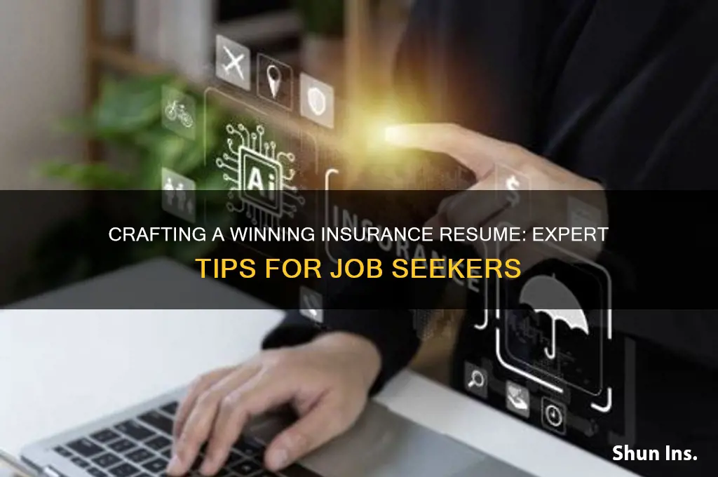 how to write an insurance resume