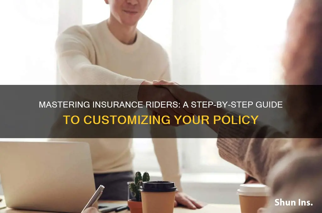 how to write an insurance rider