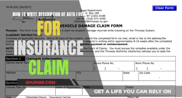 Writing Auto Loss Descriptions for Insurance Claims