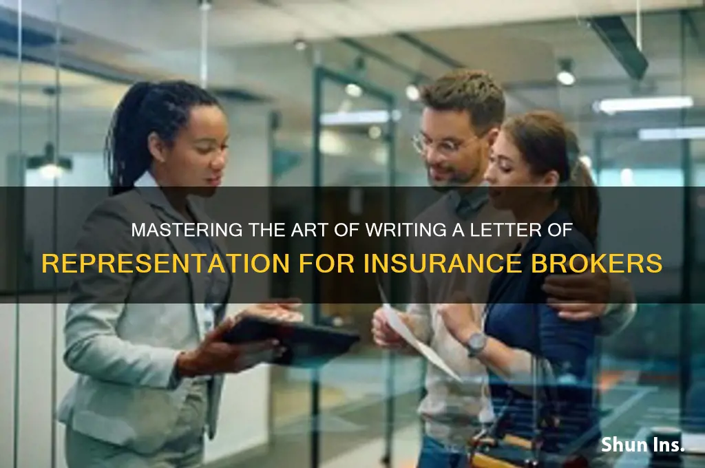 how to write letter of representation for insurance broker