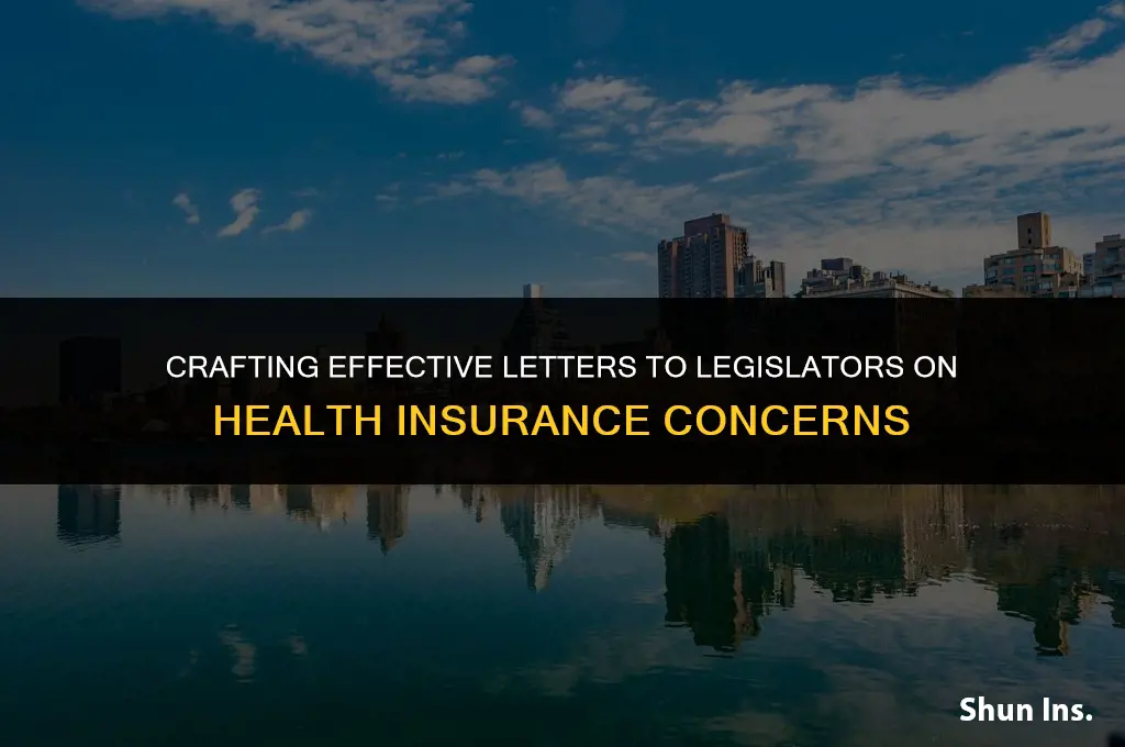 how to write letter to legislatorabout health insurance issue