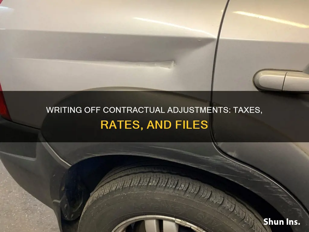 how to write off contractual adjustments insurance rate taxes file