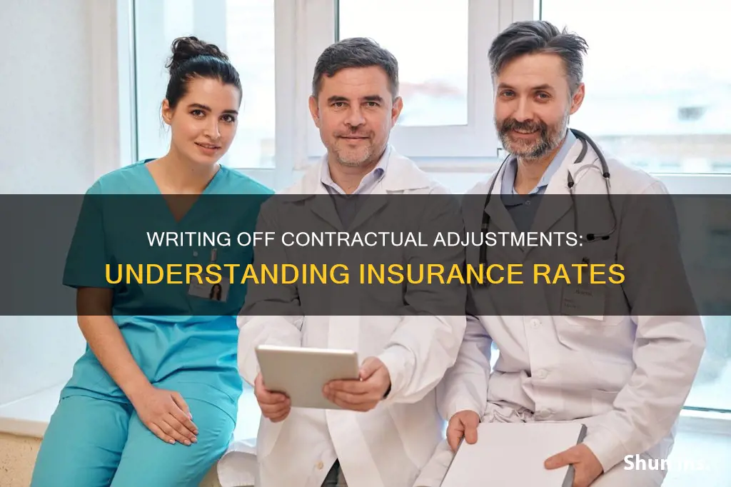 how to write off contractual adjustments insurance rate