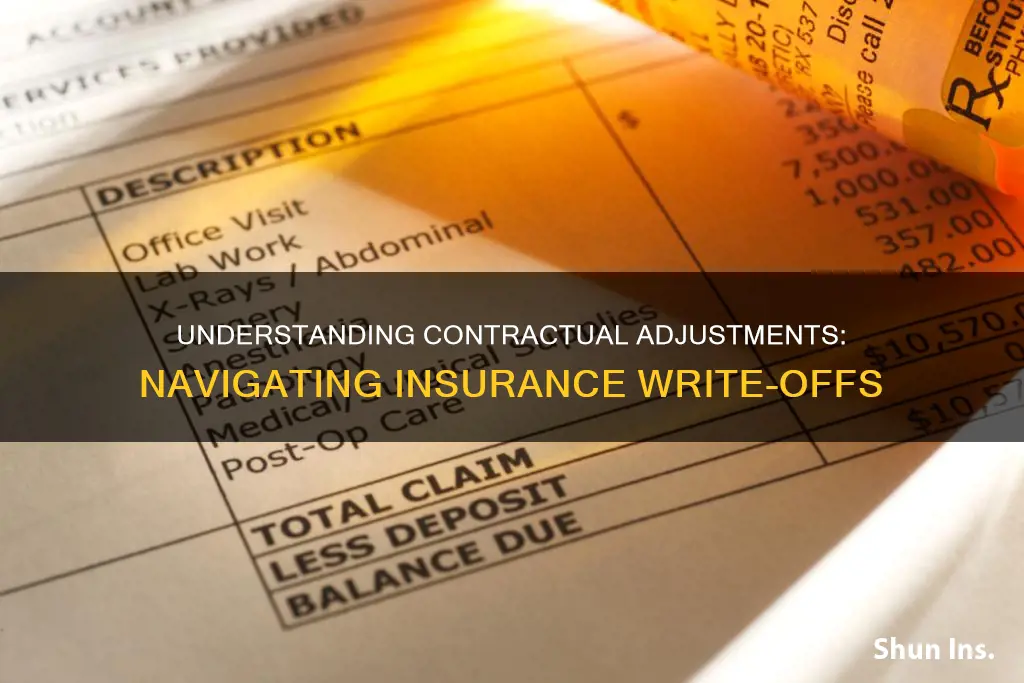 how to write off contractual adjustments insurance