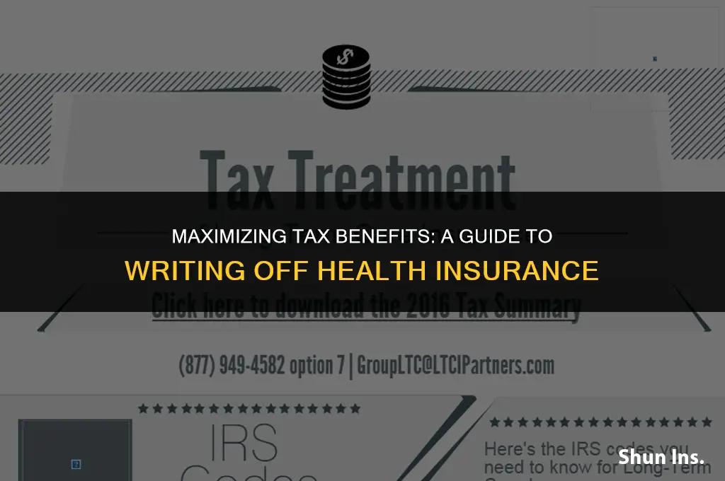 how to write off health insurance