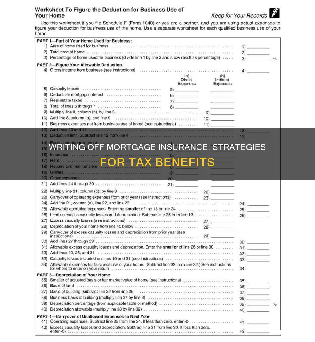 how to write off mortgage insurance