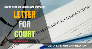 Crafting a Compelling Insurance Statement Letter for Court Proceedings
