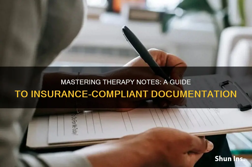 how to write therapy notes for insurance