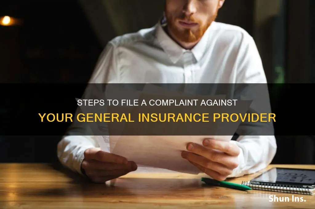 how tobfile a complaint against the general insurance