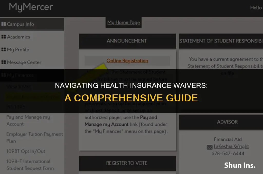 how waive health insurance