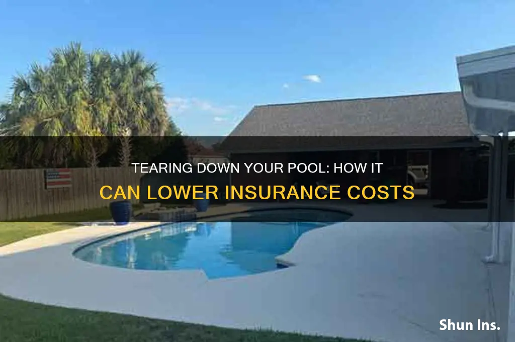 how would tearing down a pool lower insurance