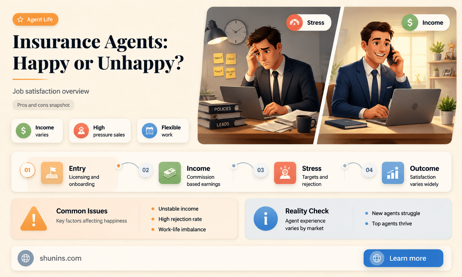 are insurance agents happy