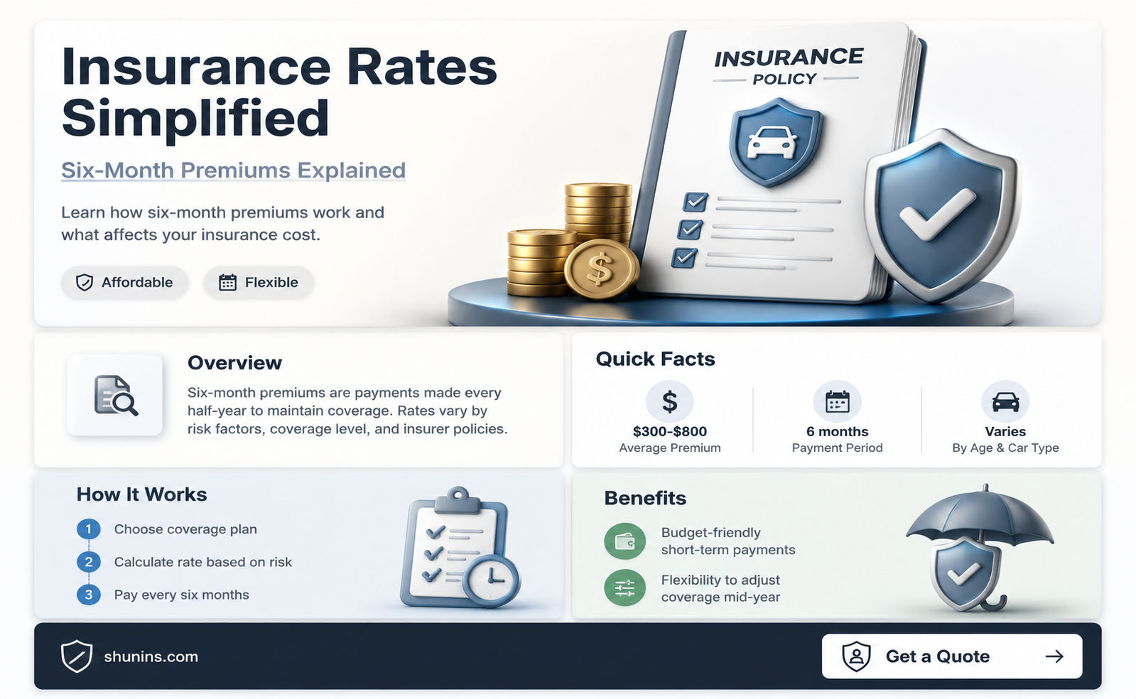 are all.insurance rates for six.months