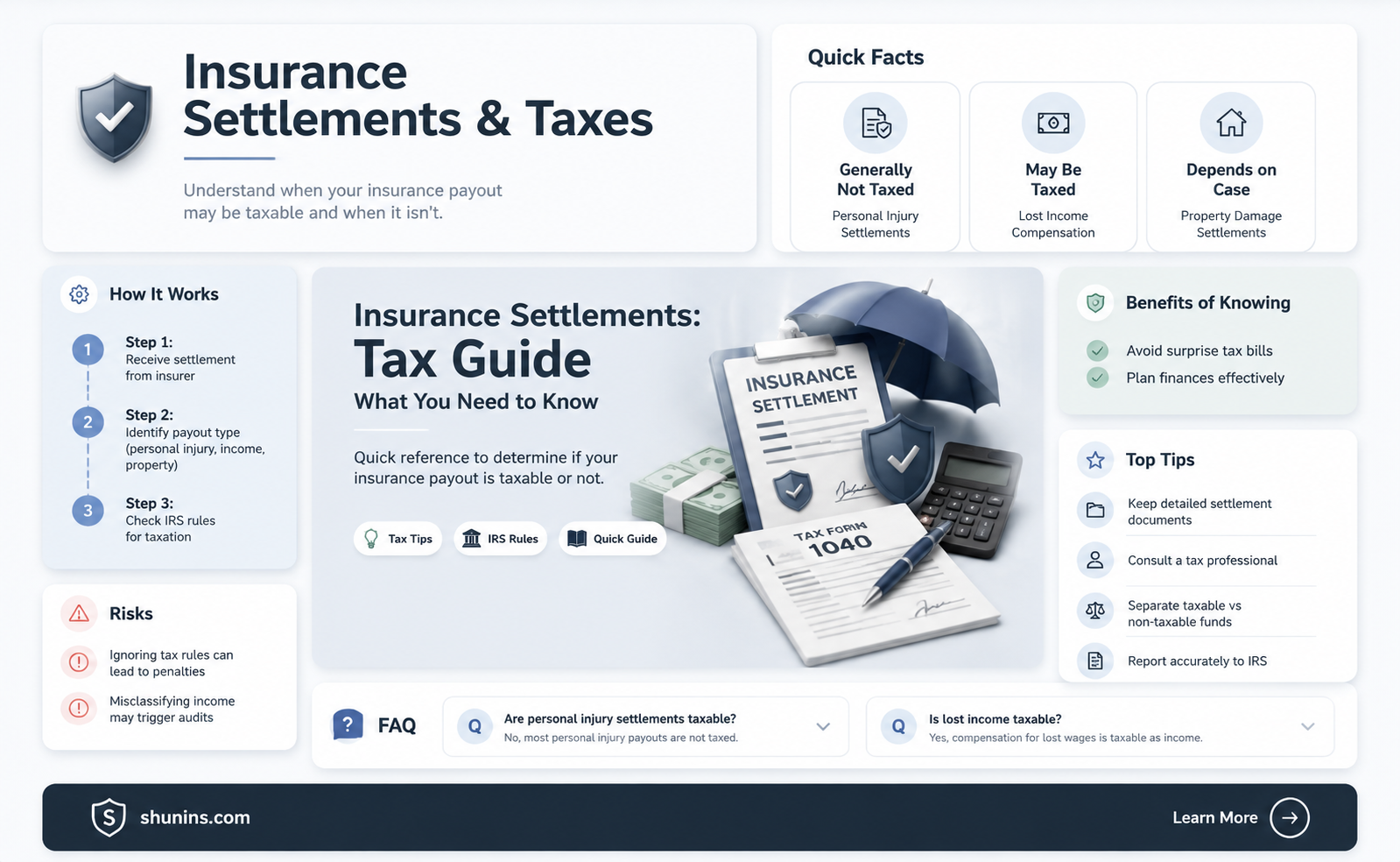 are accident insurance settlement taxable income