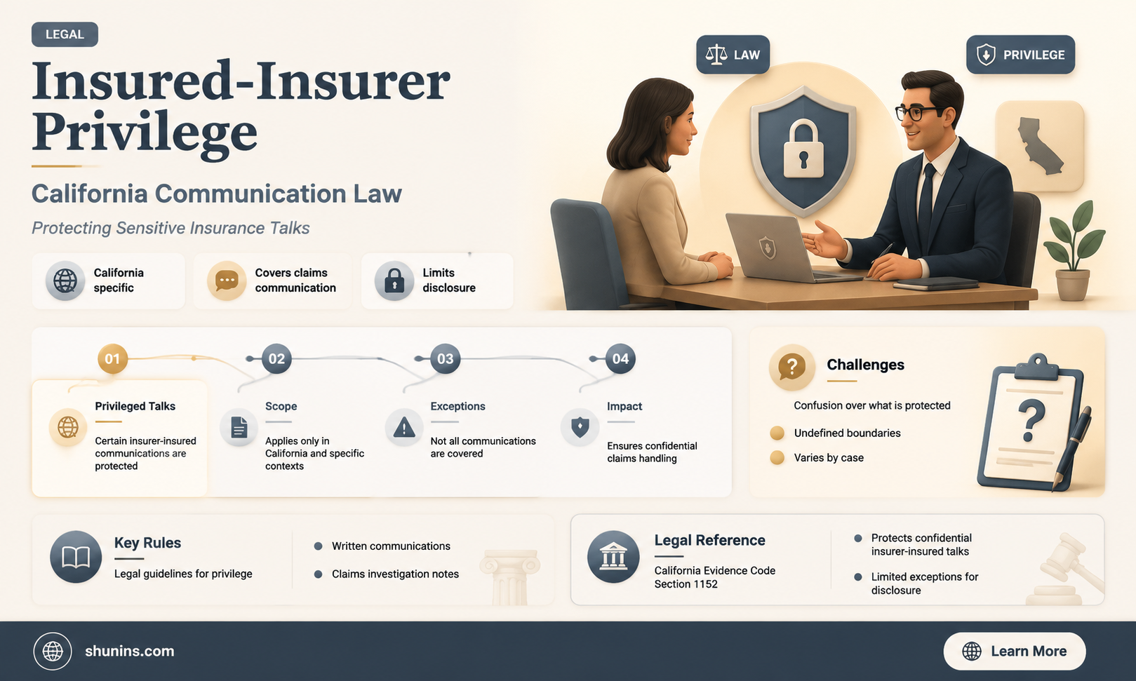 are communications between insured and insurer privileged california