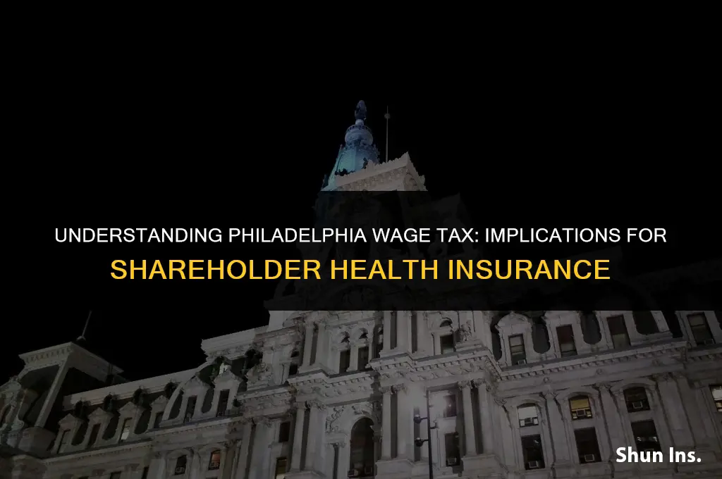 is 2 shareholder health insurance subject to philadelphia wage tax