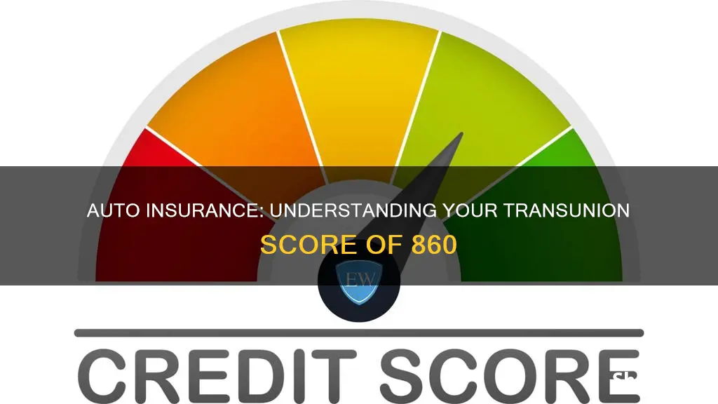 is 860 a good transunion auto insurance score