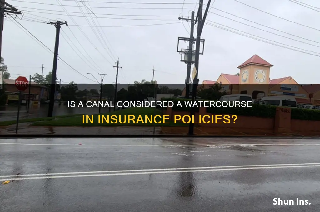 is a canal a watercourse for insurance