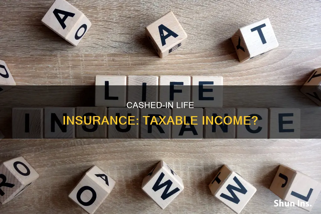 is a cashed in lifew insurance considered income