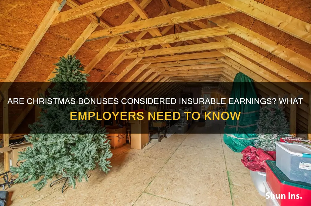 is a christmas bonus insurable earnings