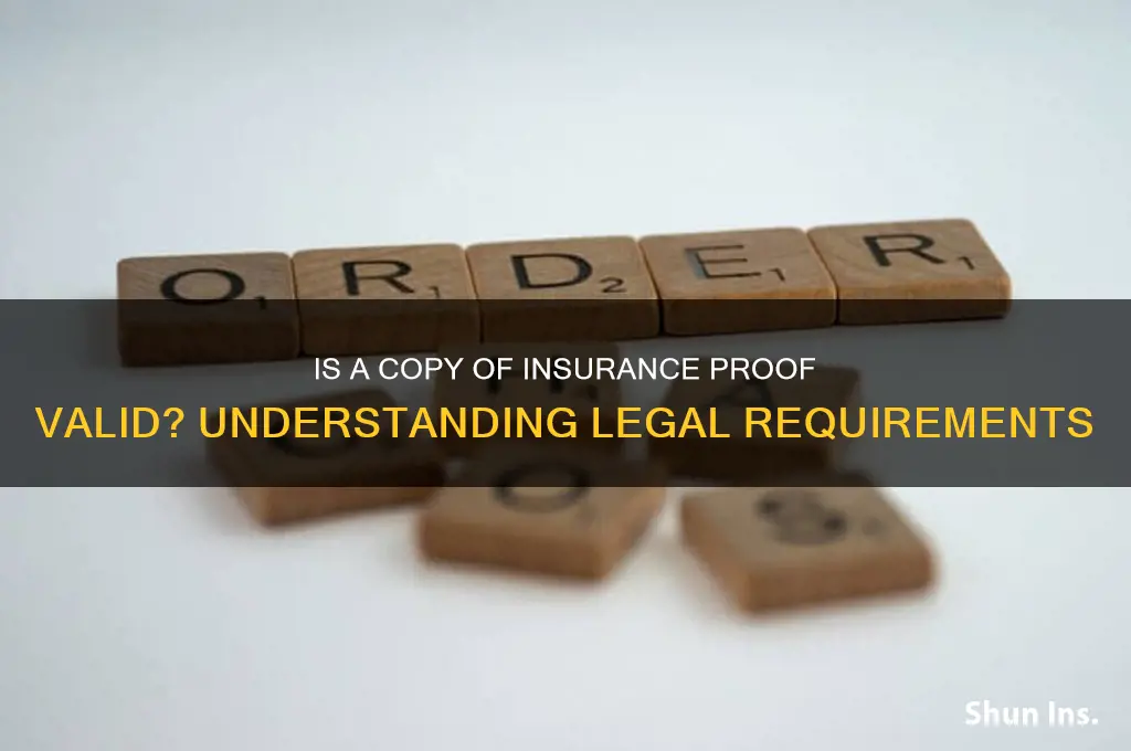 is a copy if insurance proof
