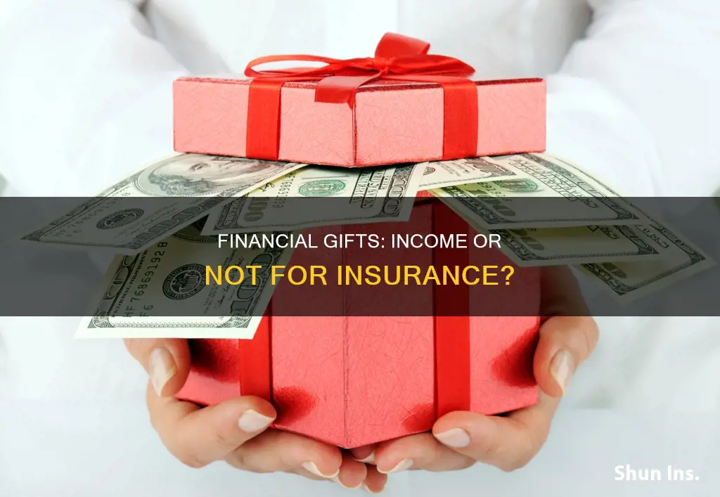 is a financial gift considered income for marketplace insurance