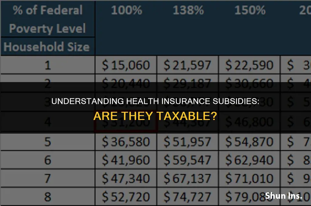 is a health insurance subsidy taxable
