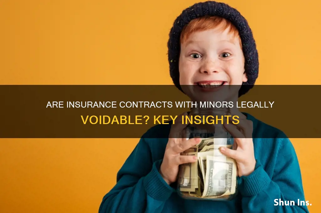 is a insurance contract with a minor voidable