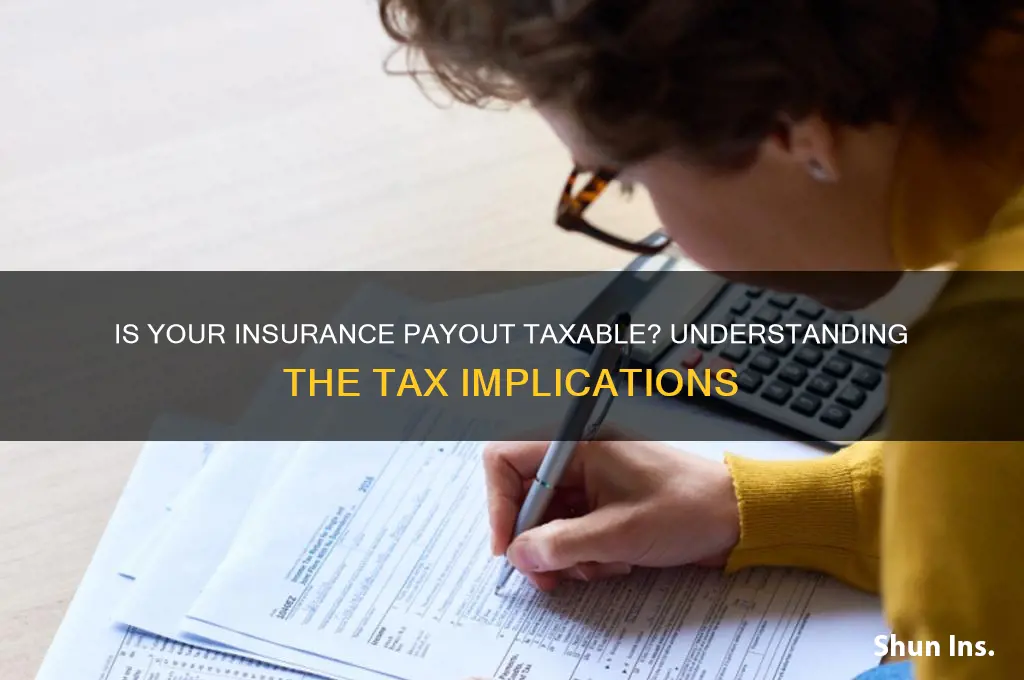 is a insurance payout taxable