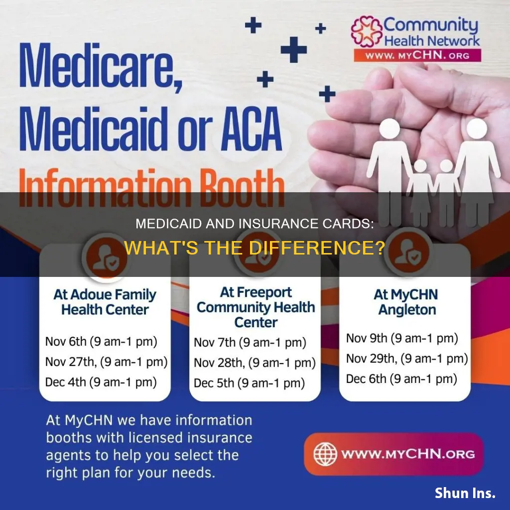 is a medicaid card the same as an insurance card