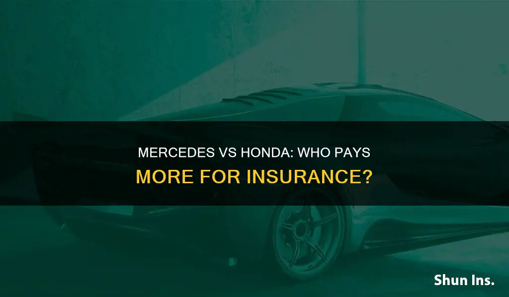 is a mercedes have higher insurance than a honda