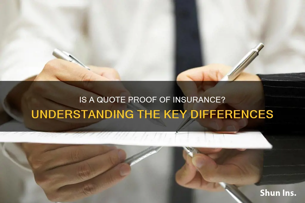 is a quote proof of insurance
