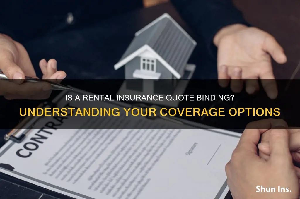 is a rental insurance quote binding