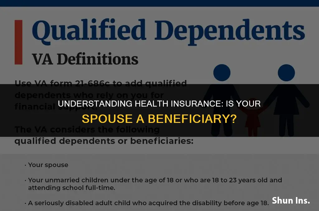 is a spouse a beneficiary on health insurance