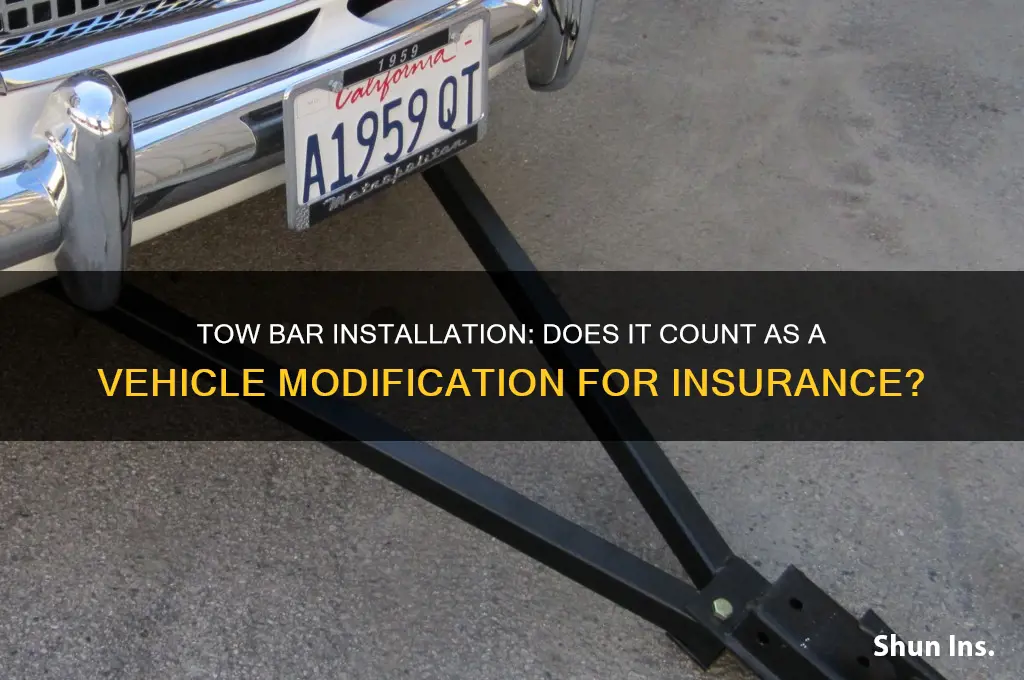 is a tow bar a modification for insurance