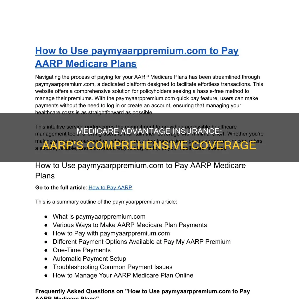 is aarp medicare advantage insurance