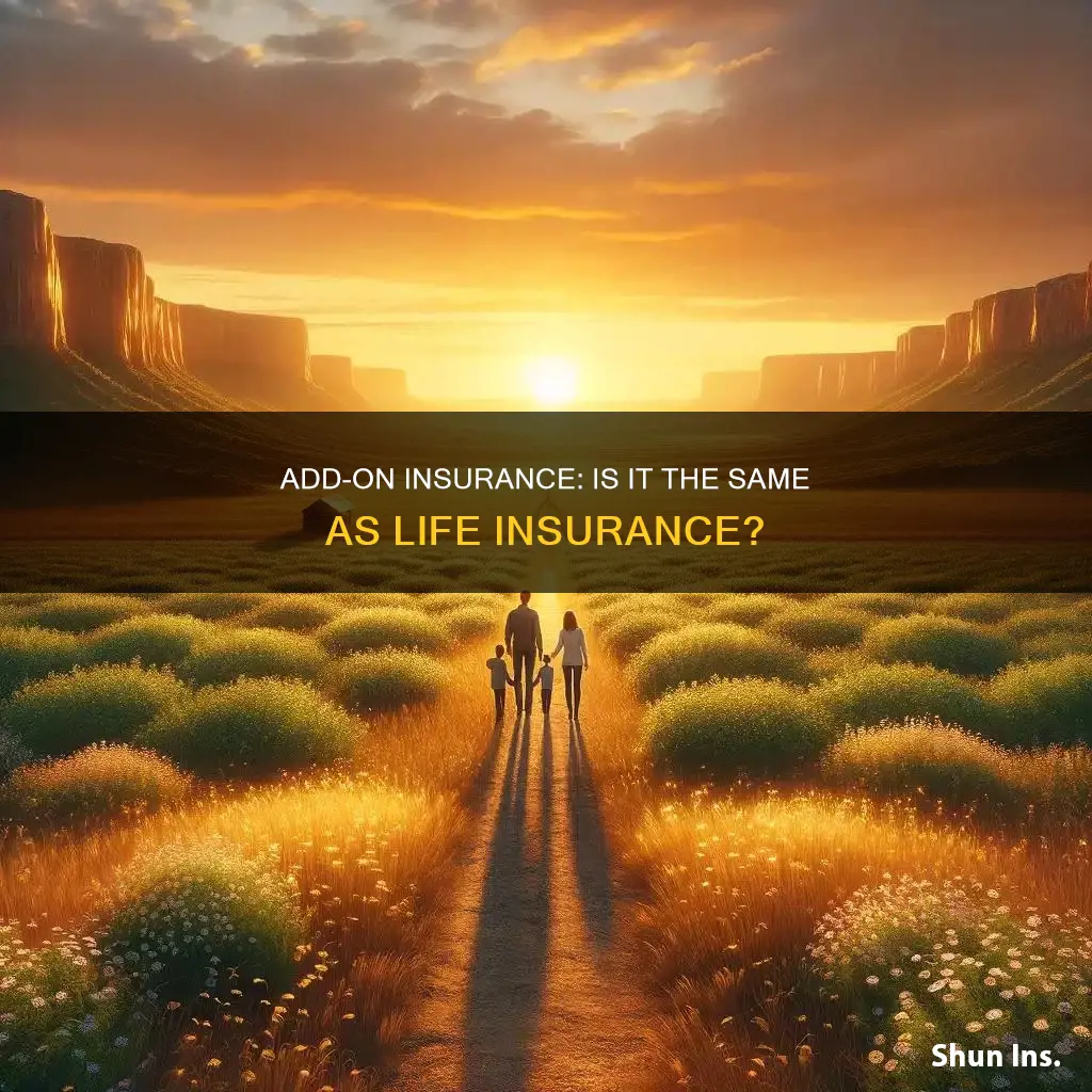 is add insurance the same as life insurance