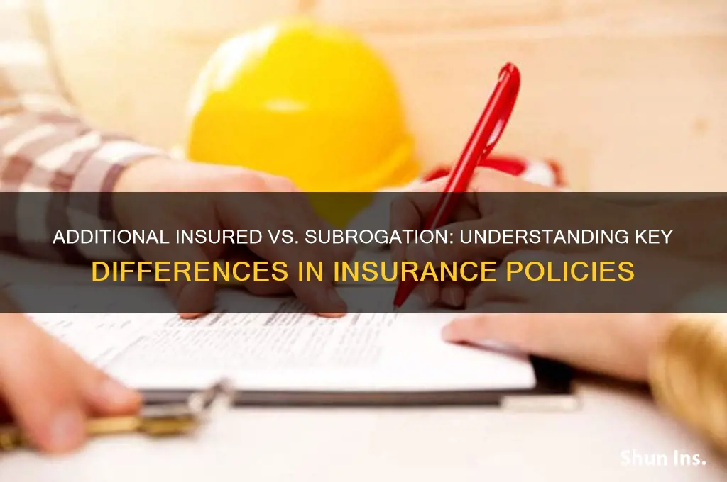 is additonal insured the same as subrogation